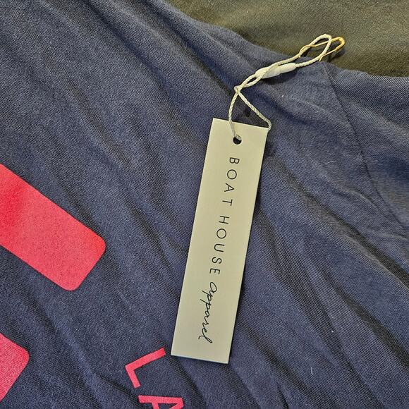Boat House Apparel Lake Day in The USA T Shirt Size S NWT Blue and Red - Picture 5 of 7